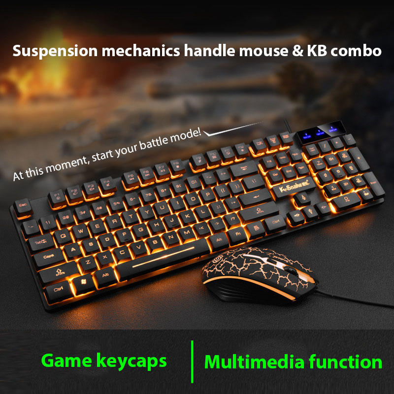 Gaming Keyboard Mouse Set - مجموعة لوحة مفاتيح وماوس KM320 مقاومة