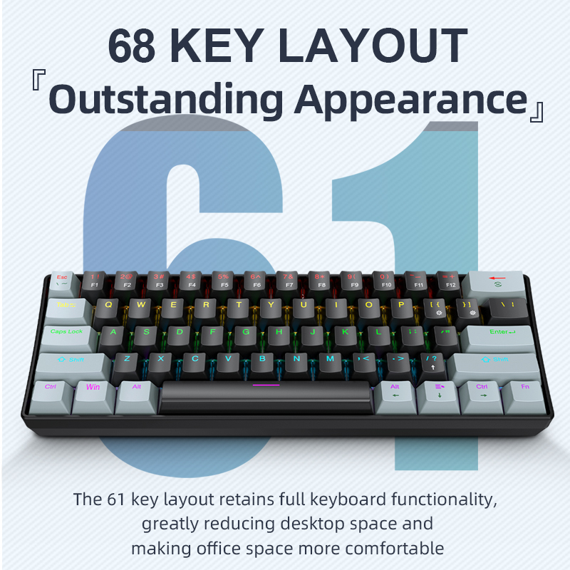 Gaming Keyboard Half - لوحة مفاتيح ميكانيكية صغيرة من APAYADO