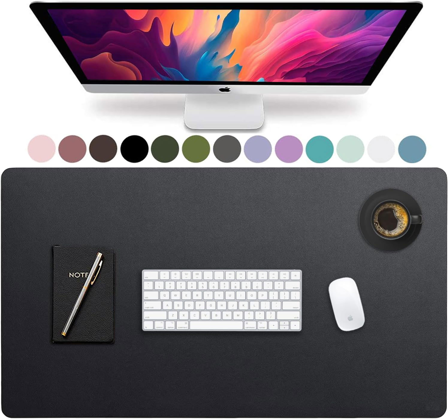 Gaming Keyboard And Mouse Pad - لوحة مكتب جلدية كبيرة الحجم، وسادة