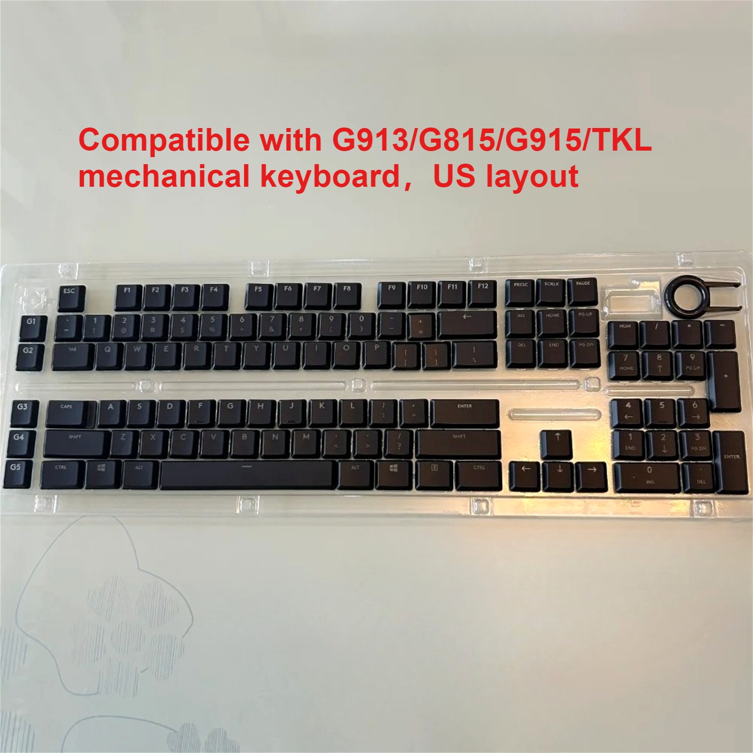 Gaming Keyboard Tkl - أغطية مفاتيح شفافة منخفضة المحور متوافقة