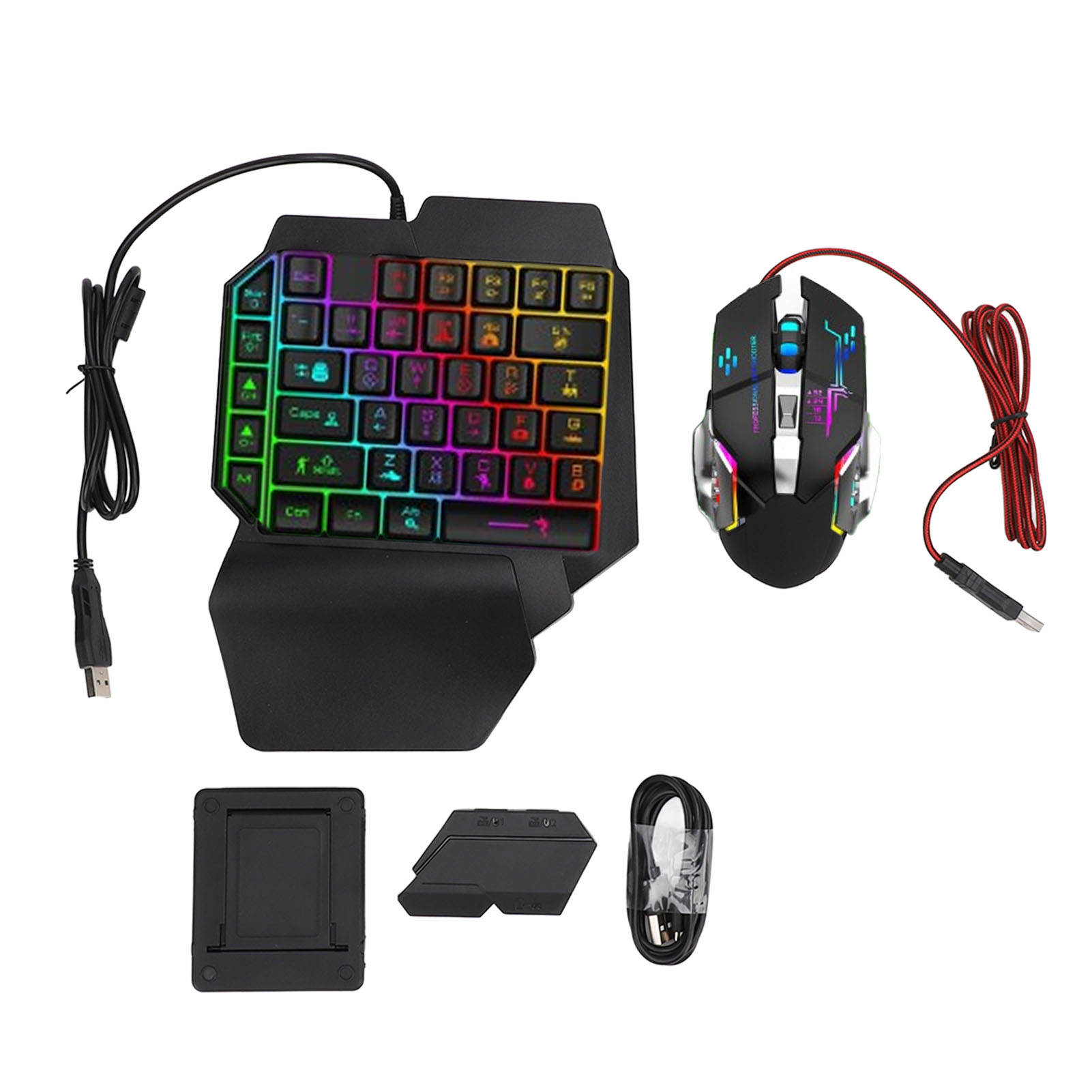 Gaming Keyboard Mouse Set - مجموعة محول لوحة مفاتيح وفأرة، لوحة