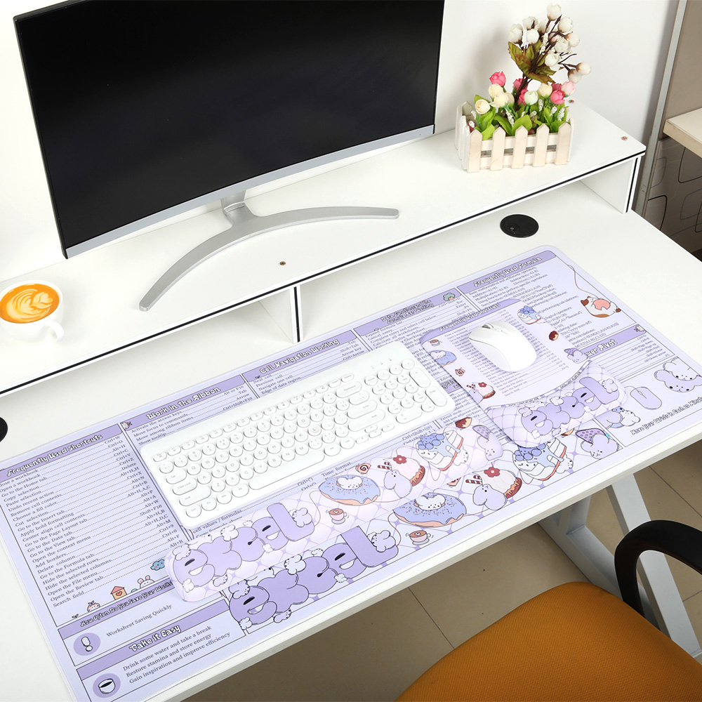 Gaming Keyboard Mouse Set - طقم لوحة ماوس للألعاب مع مسند