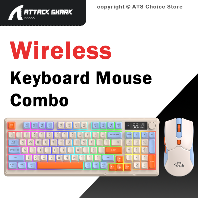 Gaming Keyboard Mouse Set - مجموعة لوحة مفاتيح وماوس لاسلكية FREEWOLF