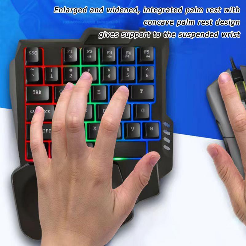Gaming Keyboard Half - 35 مفتاحًا للوحة مفاتيح الألعاب بيد