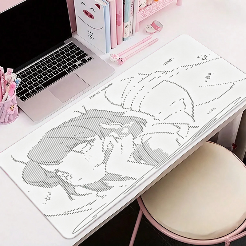 Gaming Keyboard And Mouse Pad - لوحة ماوس جلدية كبيرة بتصميم أنمي