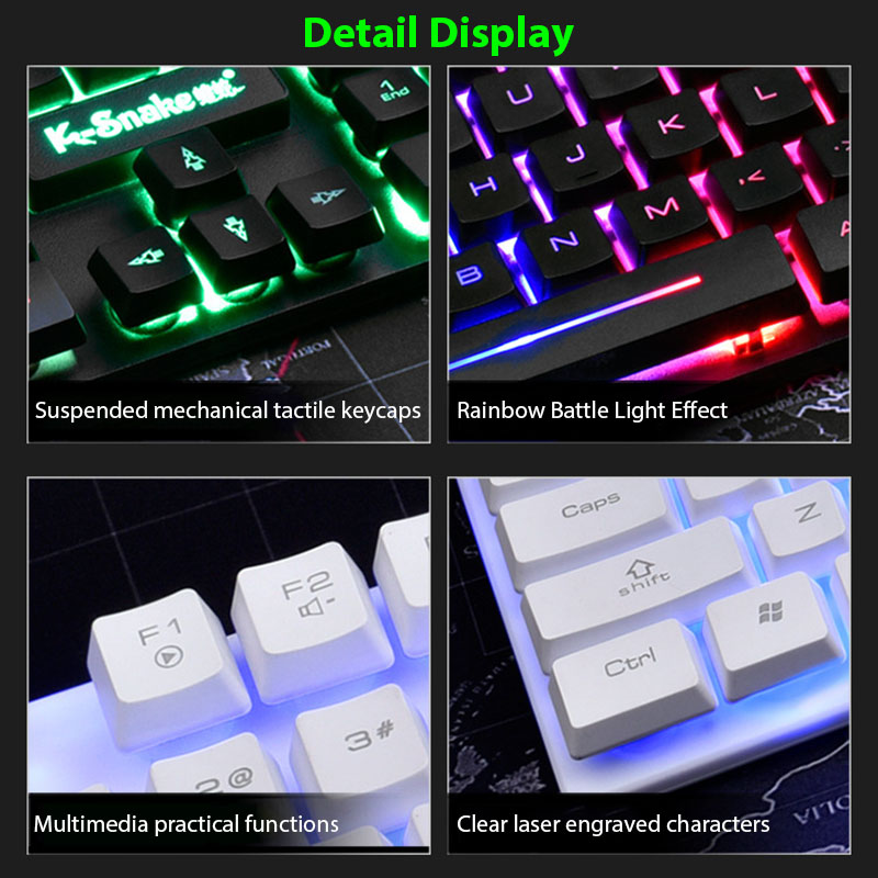 مجموعة لوحة مفاتيح وماوس KM320 - مراجعة Gaming Keyboard Mouse Set وسعره