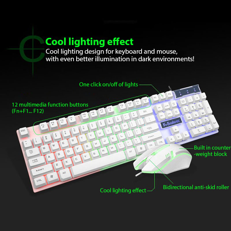 مجموعة لوحة مفاتيح وماوس KM320 - مراجعة Gaming Keyboard Mouse Set وسعره