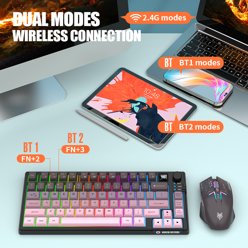 مجموعة لوحة مفاتيح وماوس لاسلك - مراجعة Gaming Keyboard Mouse Set وسعره