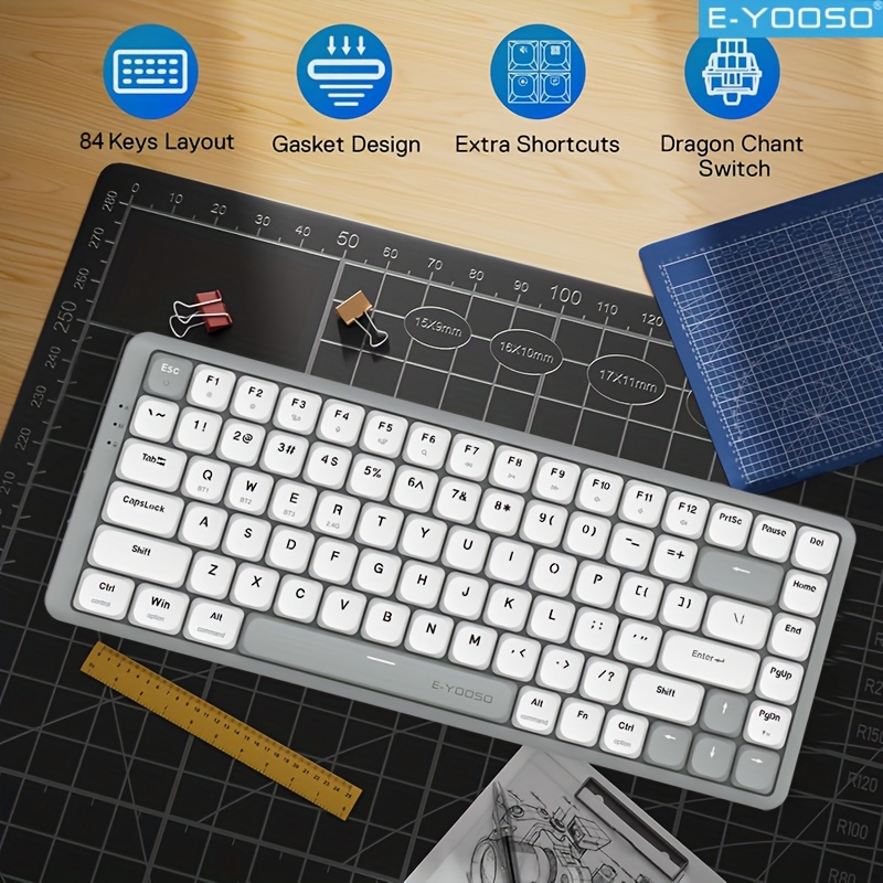 E-YOOSO ثلاثي الوضع 2.4G لوحة  - مراجعة Gaming Keyboard E Yooso وسعره