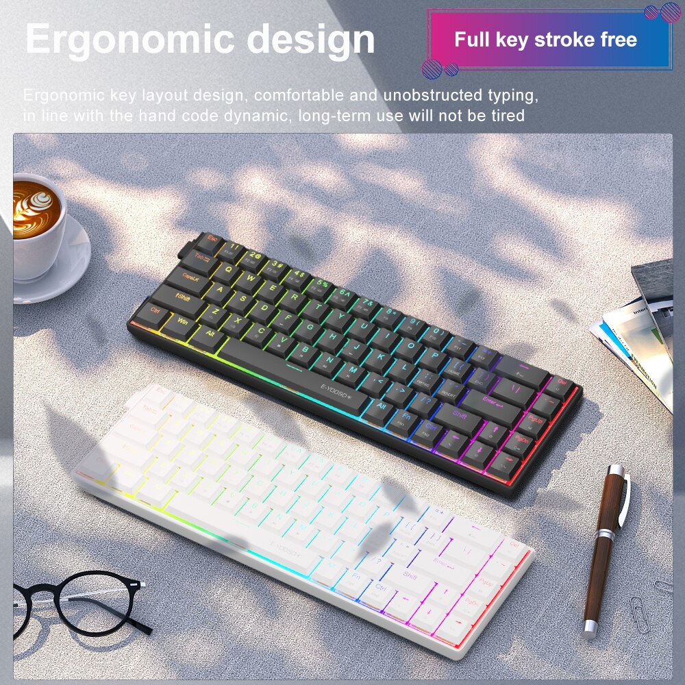 لوحة مفاتيح الألعاب الميكانيكي - مراجعة Gaming Keyboard E Yooso وسعره