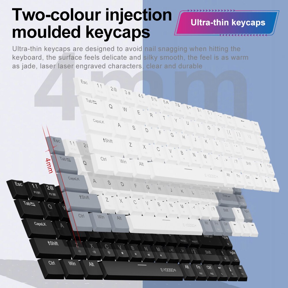 لوحة مفاتيح الألعاب الميكانيكي - مراجعة Gaming Keyboard E Yooso وسعره