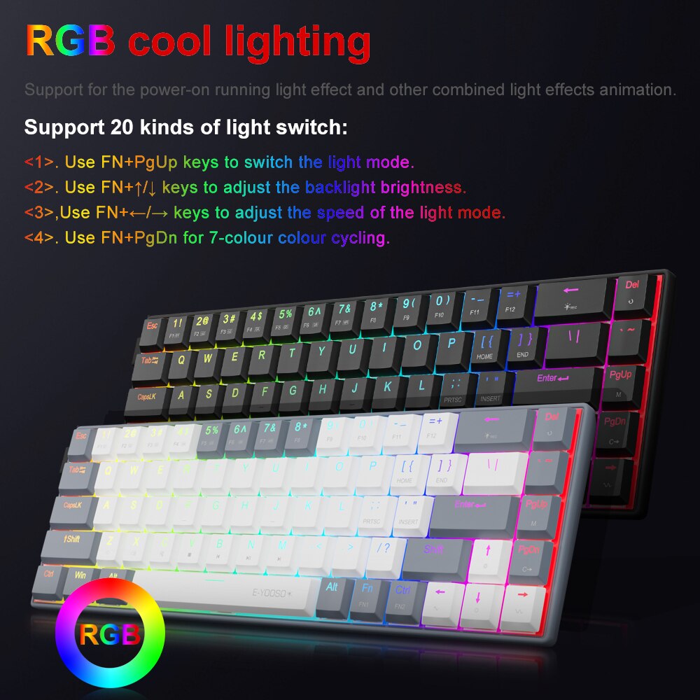 لوحة مفاتيح الألعاب الميكانيكي - مراجعة Gaming Keyboard E Yooso وسعره