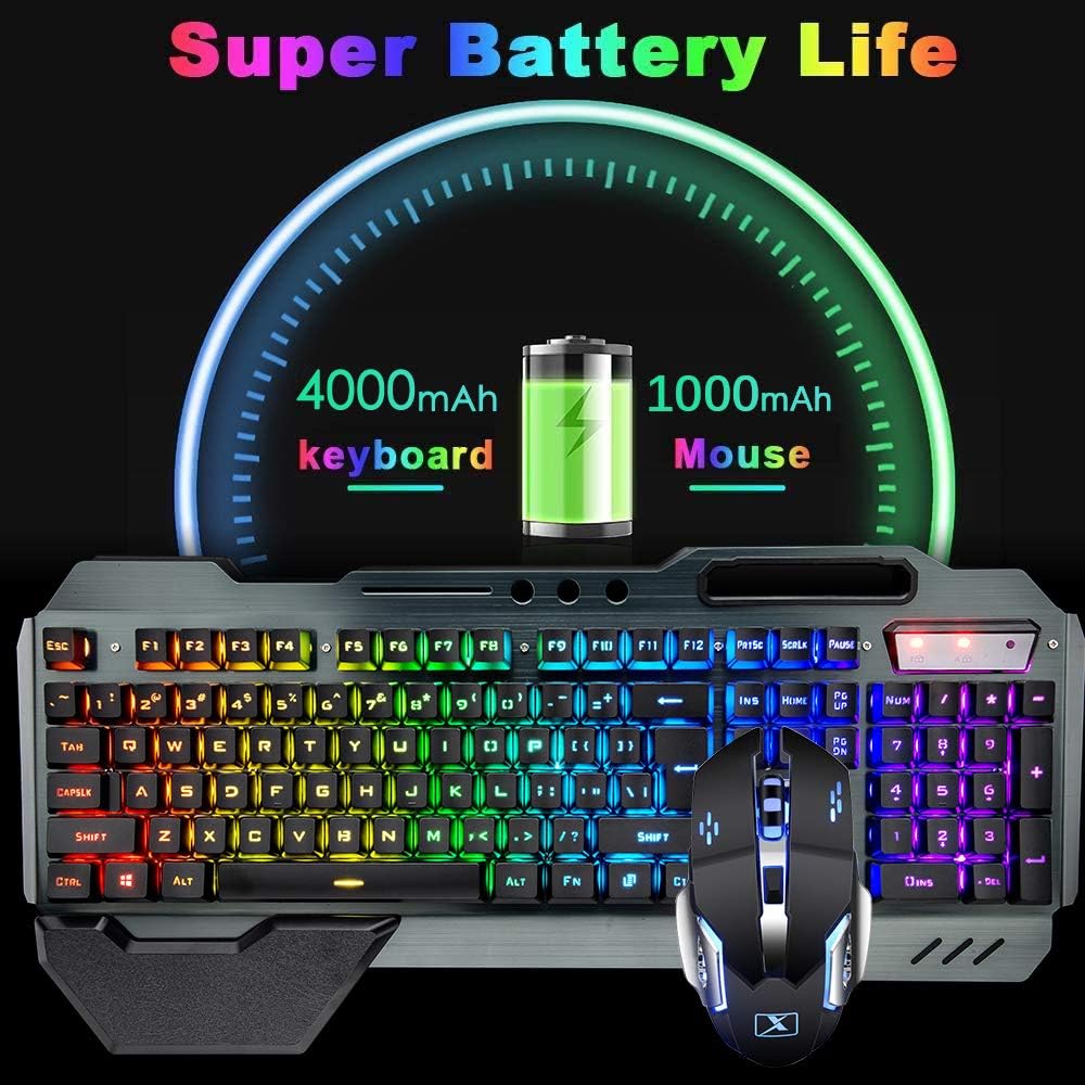 مجموعة لوحة مفاتيح وماوس لاسلك - مراجعة Gaming Keyboard Mouse Set وسعره
