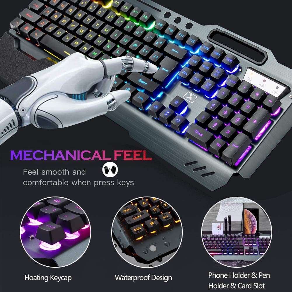 مجموعة لوحة مفاتيح وماوس لاسلك - مراجعة Gaming Keyboard Mouse Set وسعره