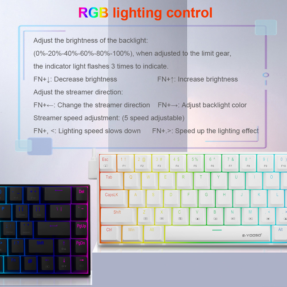 لوحة مفاتيح الألعاب الميكانيكي - مراجعة Gaming Keyboard E Yooso وسعره