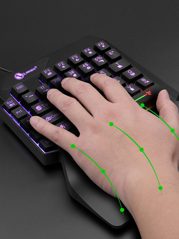 لوحة مفاتيح سلكية ميكانيكية خف - مراجعة Gaming Keyboard Half وسعره