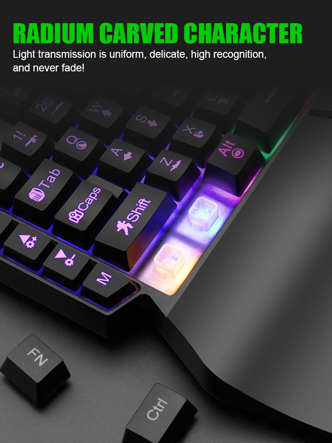 لوحة مفاتيح سلكية ميكانيكية خف - مراجعة Gaming Keyboard Half وسعره