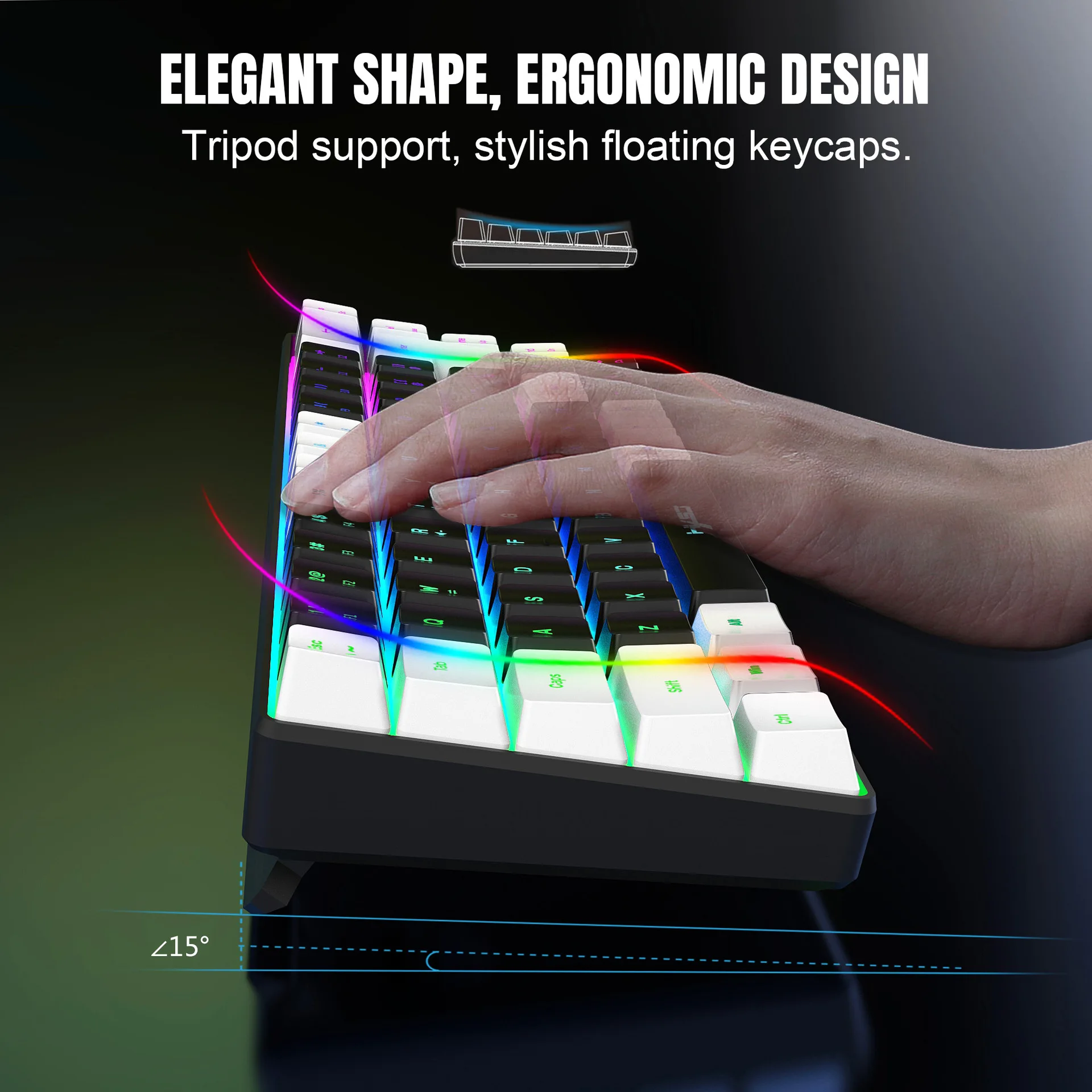 طقم لوحة مفاتيح وماوس مع إضاءة - مراجعة Gaming Keyboard Mouse Set وسعره