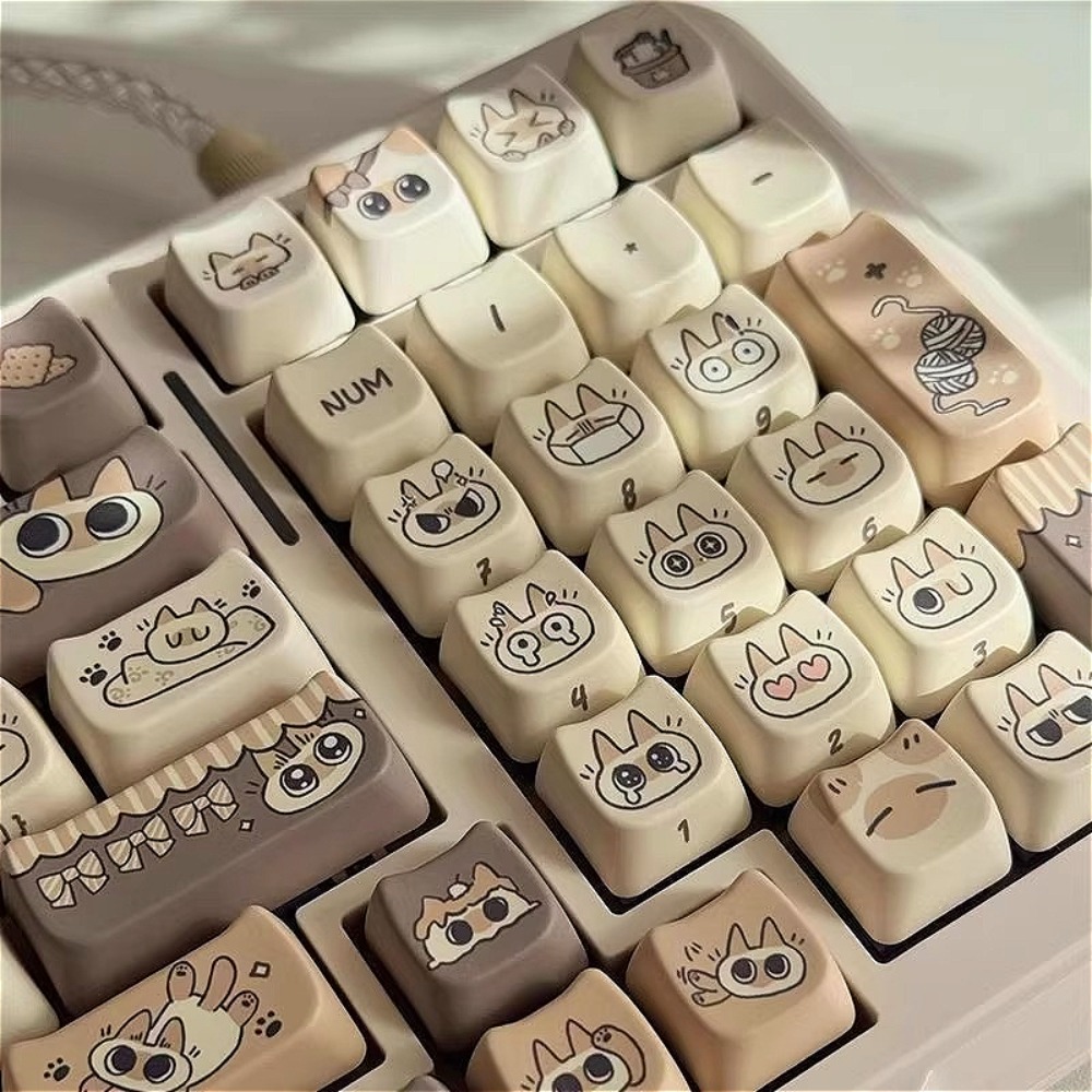 لطيف القط Keycap MAO الملف الش - مراجعة Gaming Keyboard Tkl وسعره