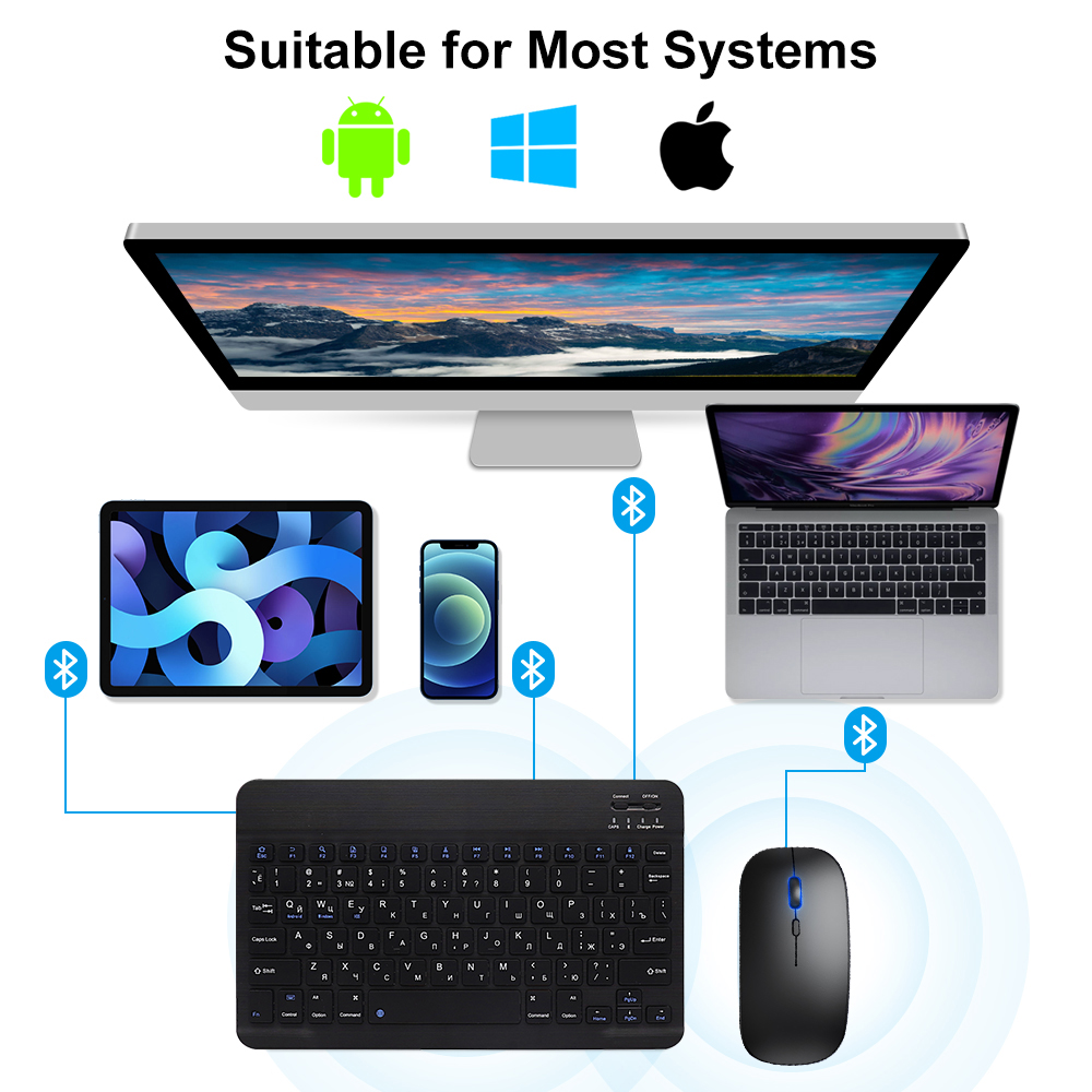 لوحة مفاتيح وماوس بلوتوث لأجهز - مراجعة Gaming Keyboard Mouse Set وسعره
