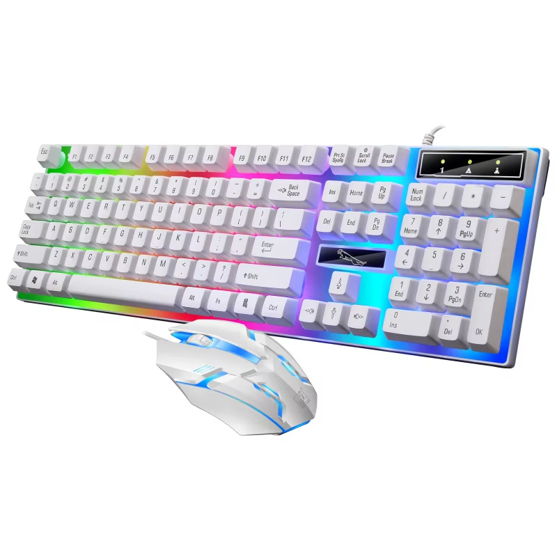 لوحة مفاتيح ميكانيكية كاملة ال - مراجعة Gaming Keyboard Mouse Set وسعره