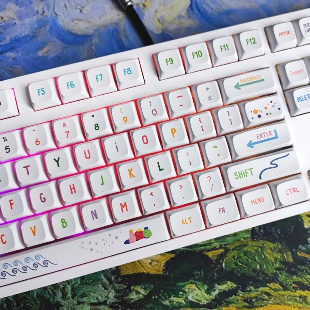أغطية مفاتيح فنية صيفية نابضة  - مراجعة Gaming Keyboard Tkl وسعره