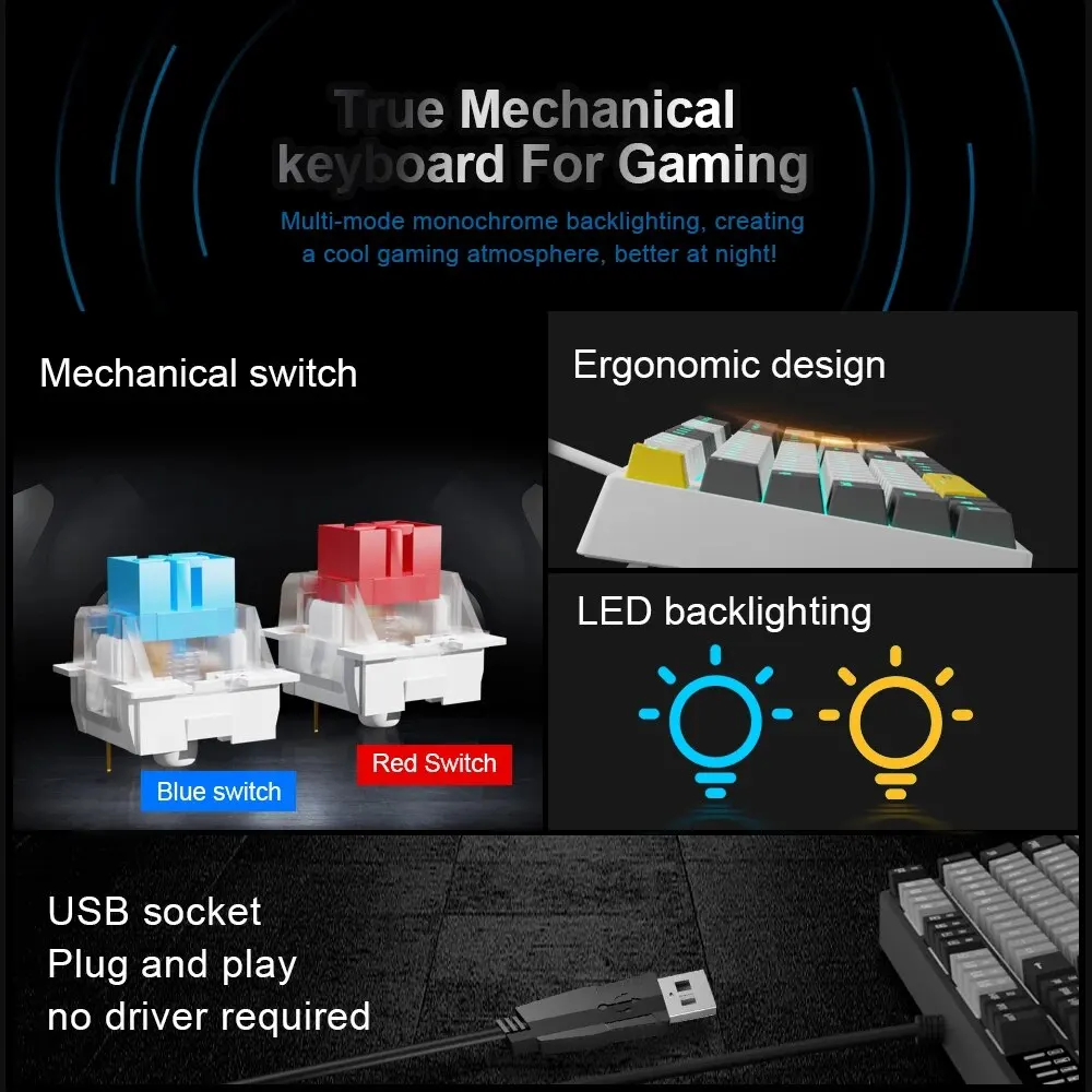 E-YOOSO Z14 USB لوحة مفاتيح سل - مراجعة Gaming Keyboard E Yooso وسعره