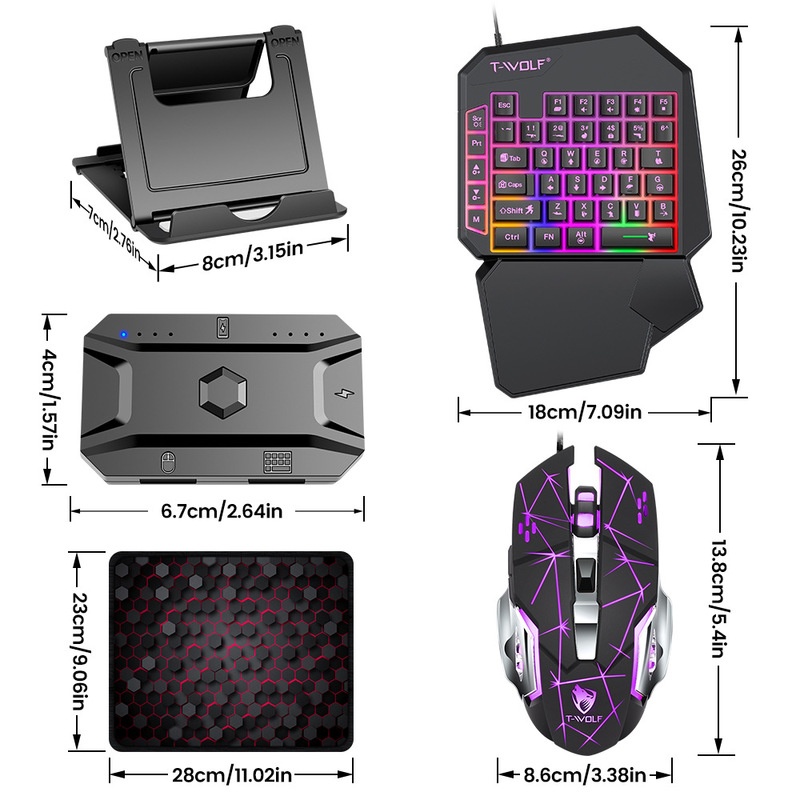 مجموعة لوحة مفاتيح وماوس للألع - مراجعة Gaming Keyboard Half وسعره