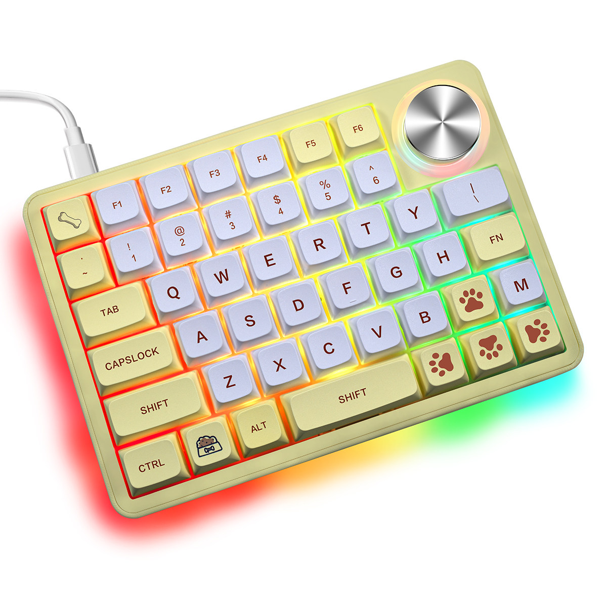 لوحة مفاتيح ميكانيكية بيد واحد - مراجعة Gaming Keyboard Half وسعره