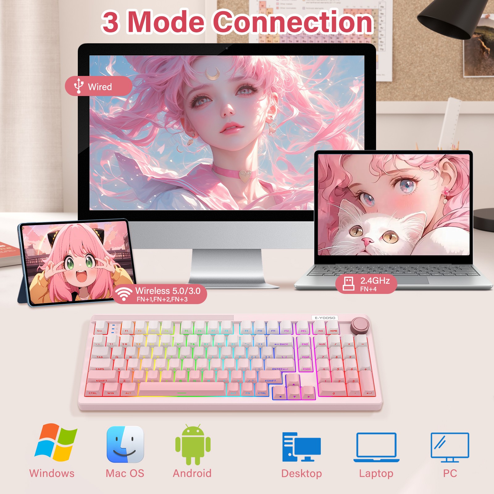 لوحة مفاتيح ميكانيكية E-YOOSO  - مراجعة Gaming Keyboard E Yooso وسعره