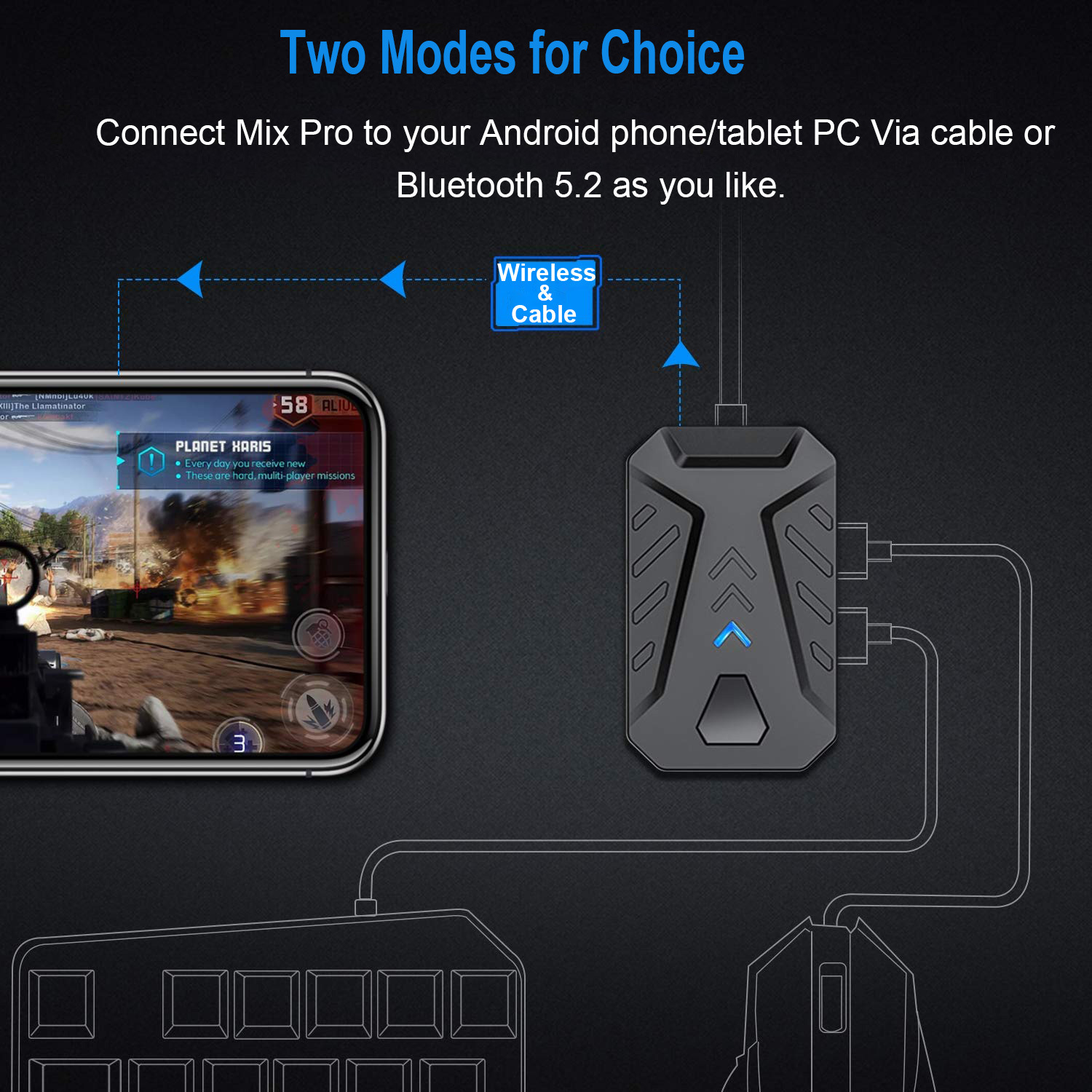 محول ألعاب الهاتف المحمول مجمو - مراجعة Gaming Keyboard And Mouse Mobile وسعره