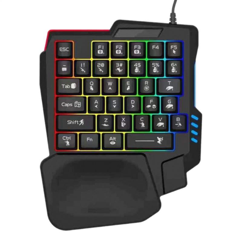 35 مفتاحًا للوحة مفاتيح الألعا - مراجعة Gaming Keyboard Half وسعره