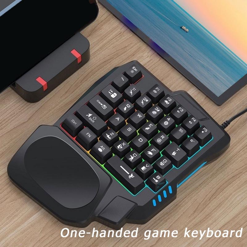 35 مفتاحًا للوحة مفاتيح الألعا - مراجعة Gaming Keyboard Half وسعره