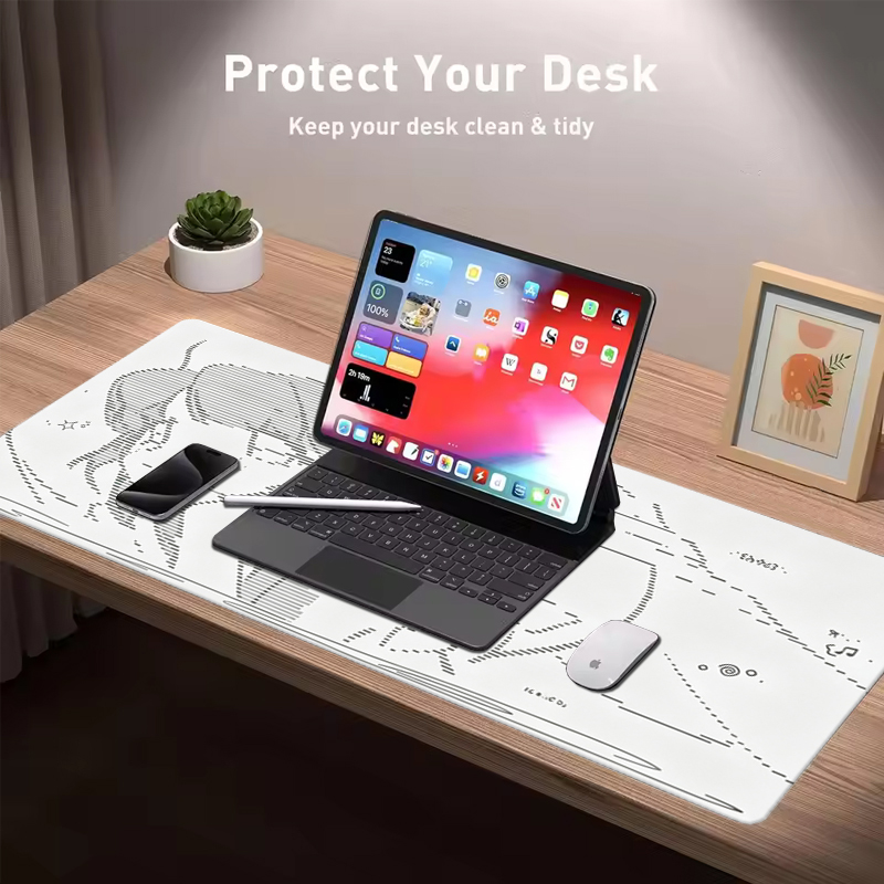 لوحة ماوس جلدية كبيرة بتصميم أ - مراجعة Gaming Keyboard And Mouse Pad وسعره