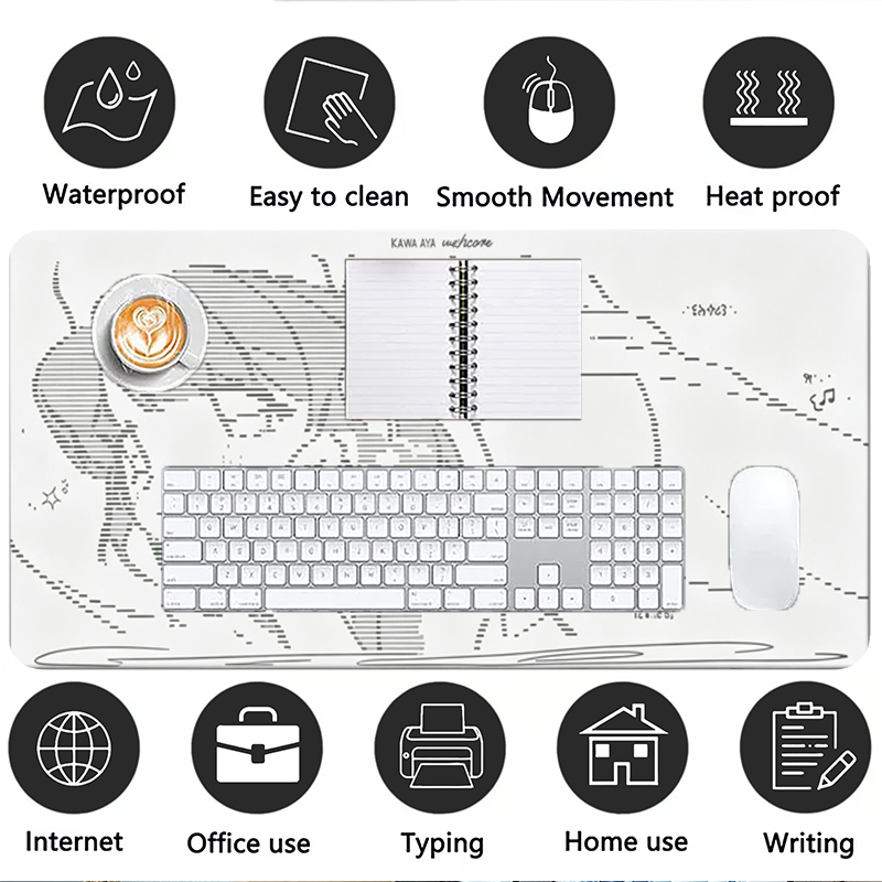 لوحة ماوس جلدية كبيرة بتصميم أ - مراجعة Gaming Keyboard And Mouse Pad وسعره